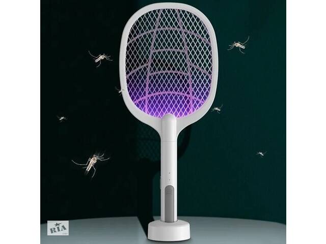 Электрическая мухобойка-ловушка Two in One с УФ-лампой и USB-портом для зарядки - Фото 3