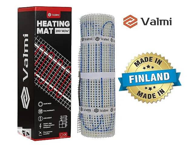 Электрический теплый пол Valmi Mat 3м² /600Ват/ 200Вт/м² нагревательный мат под плитку