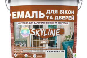 Эмаль акриловая Для Окон и Дверей SkyLine Wood Слоновая кость RAL 1015 5 л