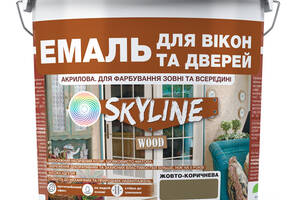 Эмаль акриловая Для Окон и Дверей SkyLine Wood Желто-коричневая RAL 8008 3 л