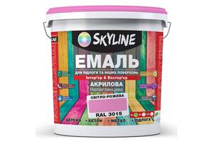 Эмаль для пола и других поверхностей акриловая SkyLine Розовая RAL 3015 3 л