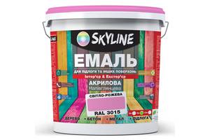 Эмаль для пола и других поверхностей акриловая SkyLine Розовая RAL 3015 5 л