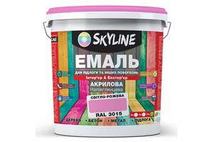 Эмаль для пола и других поверхностей акриловая SkyLine Розовая RAL 3015 10 л