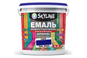 Эмаль для пола и других поверхностей акриловая SkyLine Синий RAL 5005 10 л