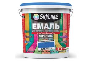 Эмаль для пола и других поверхностей акриловая SkyLine Ярко-голубой RAL 5015 3 л