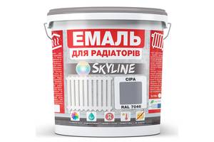 Эмаль Для Радиаторов акриловая термостойкая глянцевая SkyLine 10 л Серая RAL 7046