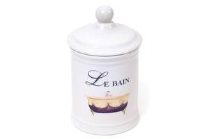 Ємність LE BAIN &Oslash;10.5х18.5см для гігієнічних приладдя, фарфор