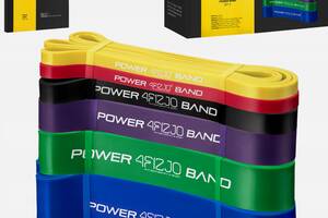 Еспандер-петля 4FIZJO Power Band 2-46 кг (резина для фітнесу і спорту) набір 6 шт 4FJ0064 Купи уже сегодня!