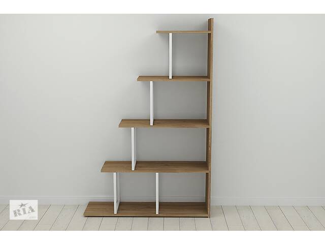Этажерка Ferrum-decor Стелла 1600x1020x300 Белый металл ДСП Дуб Таверна (STEL020)