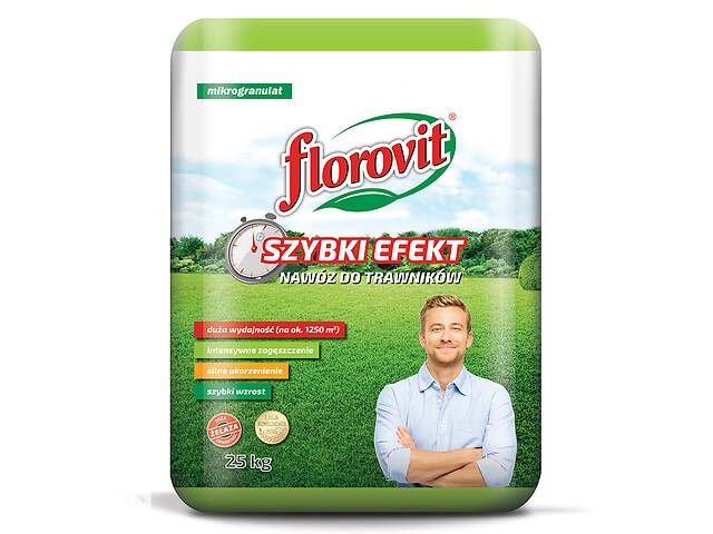 FLOROVIT добриво для газону швидка дія 25кг