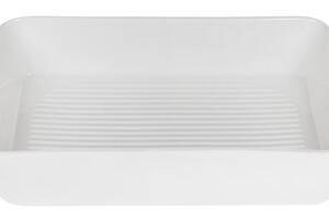 Форма для выпечки Ainsley фарфоровая 25.5х16х5см с ручками (белая)