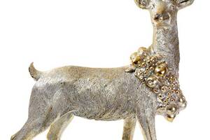 Фигура для новогоднего декора 'Золотой олень с венком' 80.7х37.7х101.8см