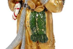 Фигура 'Санта с колокольчиками' 21х18.5х45см, полистоун, золото