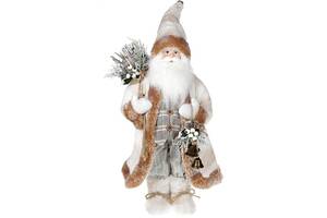 Фигура «Санта с колокольчиками» 46см (мягкая игрушка), белый крем