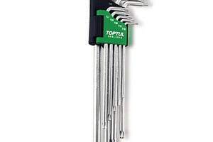 Г-образные ключи TORX TOPTUL T10-T50 9ед. супердлинные с отверстием GAAL0915