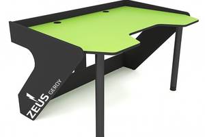 Геймерський ергономічний стіл ZEUS GEROY, зелено-чорний
