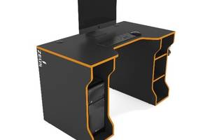 Геймерский стол ZEUS TRON-4 черный/оранжевый