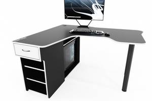 Геймерский игровой стол Comfy Home Kano-2 черный/белый