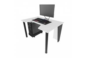 Геймерский игровой стол ZEUS™ GAMER-1 белый/черный