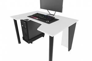 Геймерский игровой стол ZEUS™ GAMER-1 белый/черный