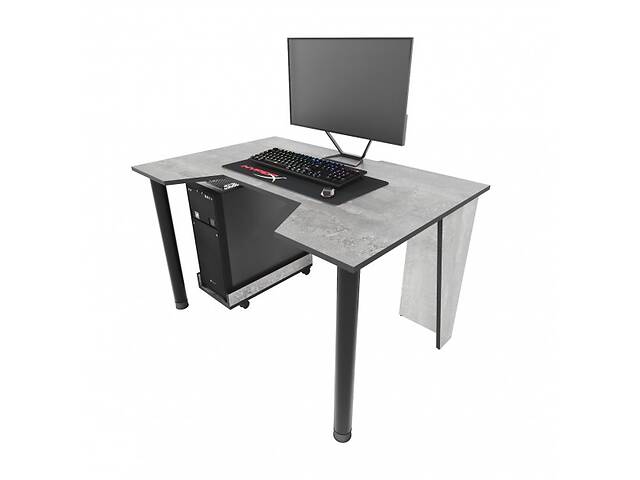 Геймерский игровой стол ZEUS™ GAMER-1 бетон/черный