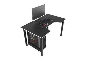 Геймерский игровой стол ZEUS™ GAMER-3 черный / белый