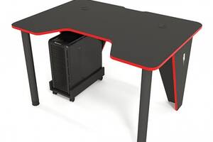Геймерский игровой стол ZEUS IVAR-1200, черный/красный
