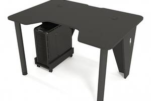 Геймерский игровой стол ZEUS IVAR-1400, черный/черный