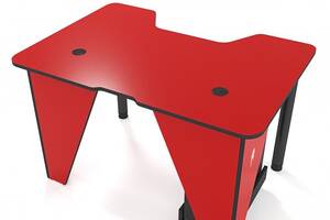 Геймерский игровой стол ZEUS IVAR-1400, красный/черный