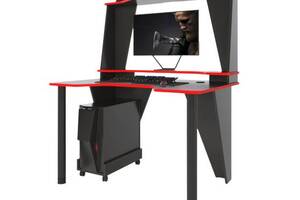 Геймерский игровой стол Zeus IVAR-2 1200 мм Черный/Красный