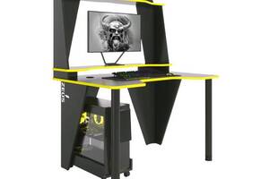 Геймерский игровой стол Zeus IVAR-2 1200 мм Черный/Желтый