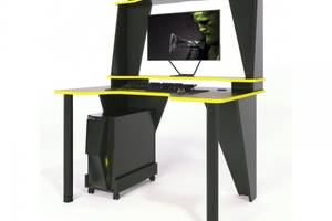Геймерский игровой стол ZEUS™ IVAR-3 (1400 мм) черный/желтый