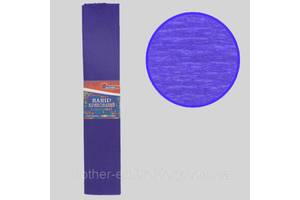 Гофрированная бумага ' Темно-фиолетовый ' 50*200 см 55%, 20г/м2 жатка креп гофра Krepina креповая бумага