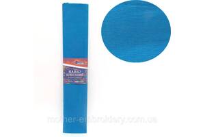 Гофрированная бумага 'Темно-голубой ' 50*200 см 55%, 20г/м2 жатка креп гофра Krepina креповая бумага
