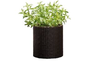 Горшок для цветов Keter 7 л Cylinder Planter Small коричневый