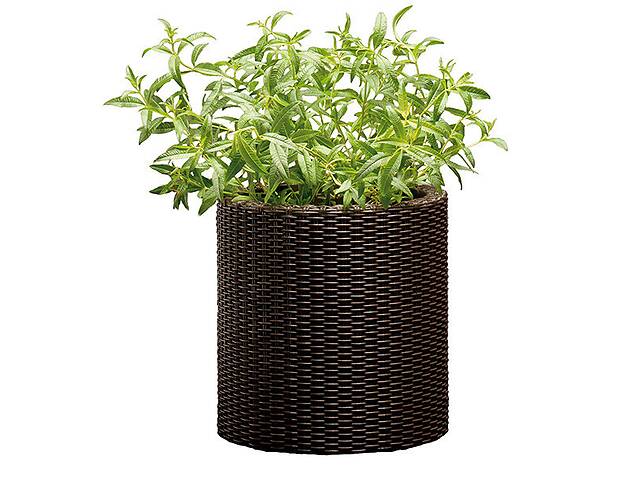 Горшок для цветов Keter 7 л Cylinder Planter Small коричневый