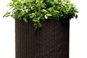 Горшок для цветов Keter Cylinder Planter Medium 18 л коричневый