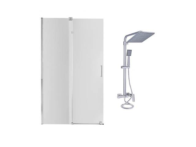 Готове рішення Qtap 13: Стіна Walk-In GLIDE, 120x190 + Душ. система