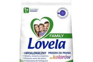 Гипоаллергенный стиральный порошок Lovela Family 1+ для всей семьи для цветной одежды и белья 2.1 кг