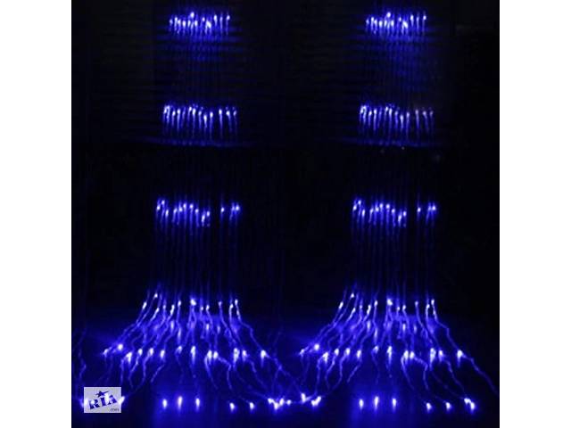 Гирлянда-штора электрическая Led Водопад на 240 светодиодов 3х1.5 м Синяя