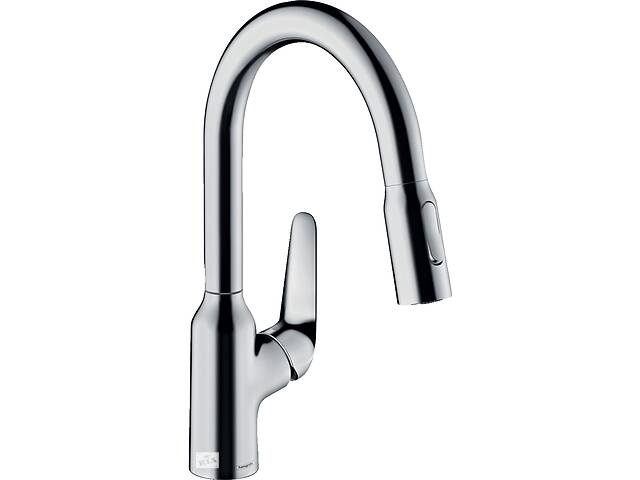 Hansgrohe Смеситель для кухни Focus M42, дл.излива - 224мм, вытяжной, 1 рычаг, KM180, хром