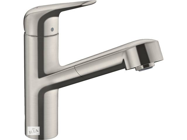 Hansgrohe Смеситель для кухни Focus M42, дл.излива - 225мм, вытяжной, 1 рычаг, KM150, сталь