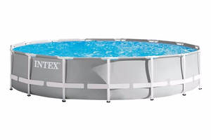 Каркасный бассейн Intex 26724 Prism Frame Pool 457 x 107 см Grey