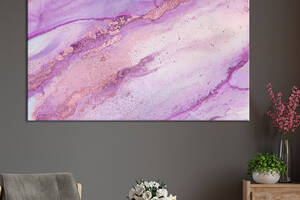 Картина абстракция для офиса KIL Art Фиолетово-розовый градиент 51x34 см (1235-1)