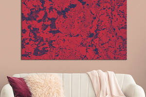 Картина абстракция для офиса KIL Art Красный градиент 75x50 см (1186-1)