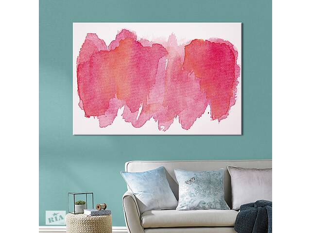 Картина абстракция для офиса KIL Art Красивые оттенки розового на белом 51x34 см (1067-1)