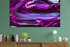 Картина абстракция для офиса KIL Art Насыщенные фиолетовые узоры 75x50 см (1094-1)