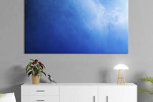 Картина абстракция для офиса KIL Art Небесно-голубая палитра 75x50 см (1146-1)