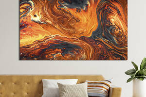 Картина абстракция для офиса KIL Art Оранжевый градиент 122x81 см (1116-1)