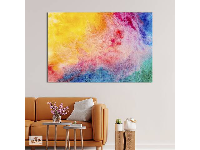 Картина абстракция для офиса KIL Art Радужное сочетание цветов 51x34 см (1040-1)